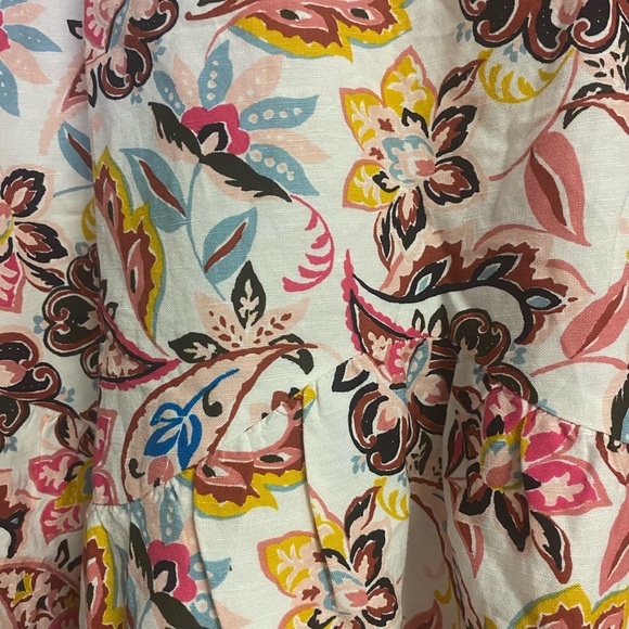 LOFT NWT Paisley Floral Swing Dress 0 - Picture 4 of 4